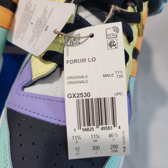 New Adidas Forum Lo ‘Easter Multi Color’ GX2530 Size 12 - Picture 9 of 9